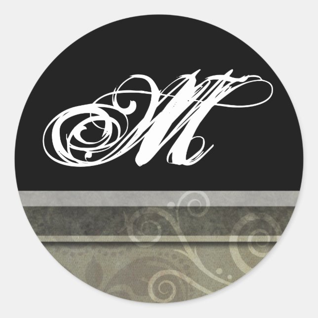 20 - 1,5 Umschlag Aufkleber Monogramm Weihnachten  (Vorderseite)