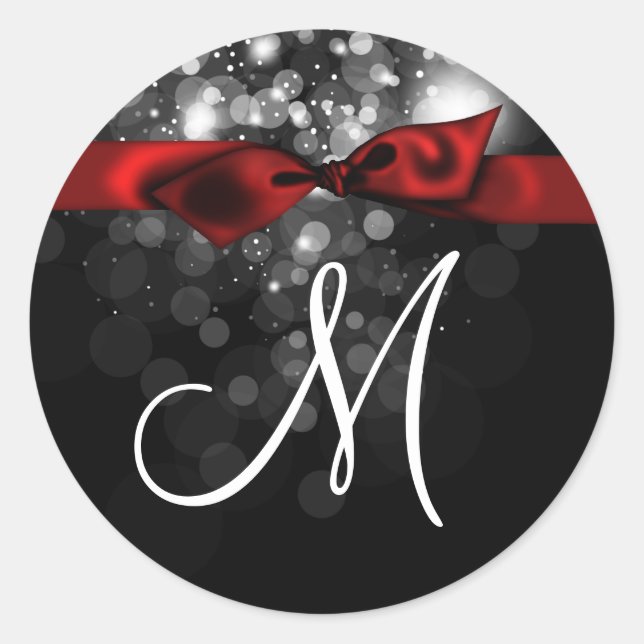 20 - 1,5 Umschlag Aufkleber Monogramm Weihnachten  (Vorderseite)