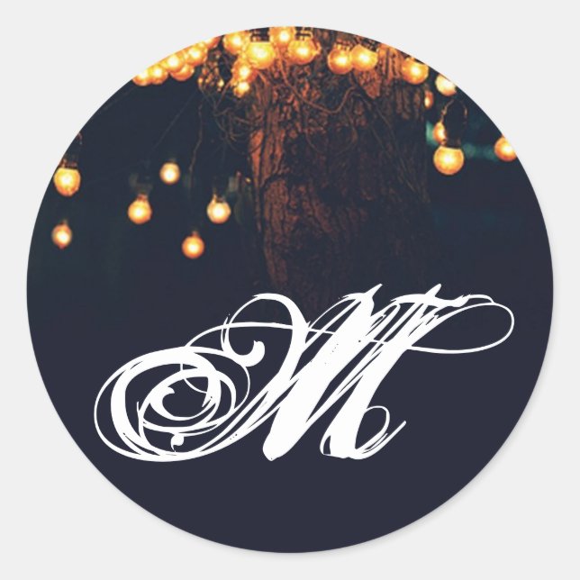 20 - 1,5 Umschlag Aufkleber Oak Tree String Lights (Vorderseite)