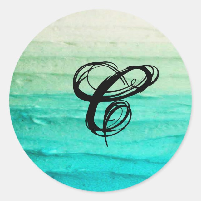 20 - 1,5 Umschlag Aufkleber Ombre Blue Zuckerguss (Vorderseite)