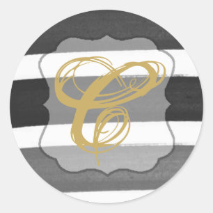 20 - 1,5 Umschlag Aufkleber Ombre Stripe Black Lin