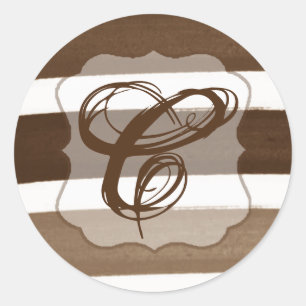 20 - 1,5 Umschlag Aufkleber Ombre Stripe Brown Lin