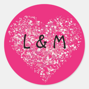 20 - 1,5 Umschlag Aufkleber Rosa Blumenblättrige B