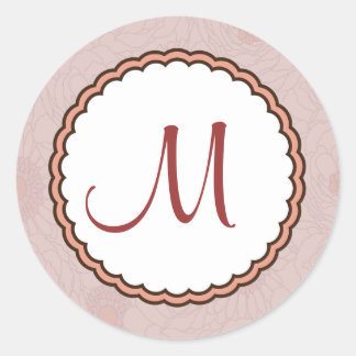20 - 1,5" Umschlag Aufkleber Rosa/braun Liebe