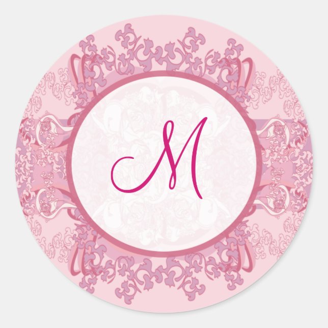 20 - 1,5" Umschlag Aufkleber Rosa/Lila chinesische (Vorderseite)