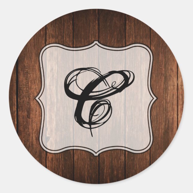 20 - 1,5 Umschlag Aufkleber Stallholz Land Rustika (Vorderseite)