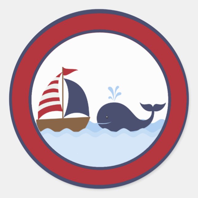 20 - 1,5" Umschlag Aufkleber Wasserboot Ahoy (Vorderseite)