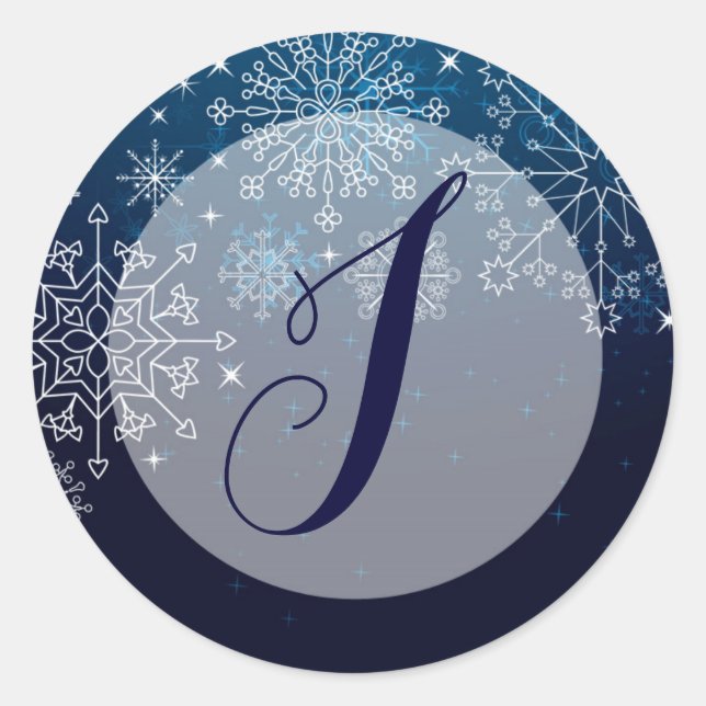 20 - 1,5 Umschlag Aufkleber Winterschneeflocken Sc (Vorderseite)