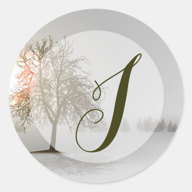 20 - 1,5 Umschlag Aufkleber Wintersonnenschnee (Vorderseite)