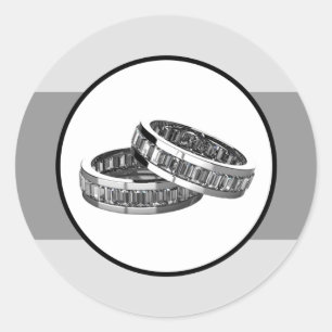 20 - 1,5" Umschlag Sticker Sein/Hers Diamond Weddi