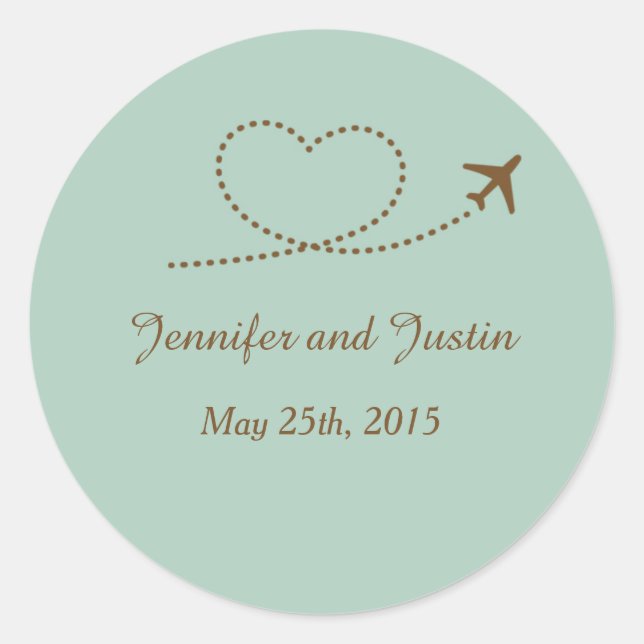 20 - 1,5 Zoll Umschlag Aufkleber Blaues Flugzeug H (Vorderseite)