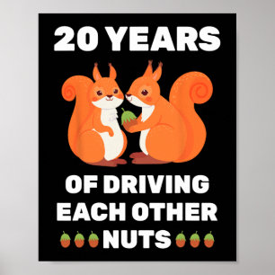 20. 20-jähriges Hochzeitsjubiläum Funny Couple für Poster