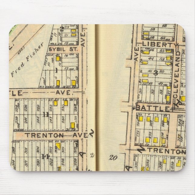 20-21 Weiße Ebenen Mousepad (Vorne)