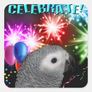 20 afrikanische Gray Stickers