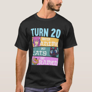 20. Anime Birthday Pajamas I Pet Cats T-Shirt