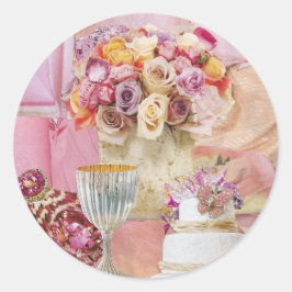 20 Aufkleber in Pink-Farbtönen