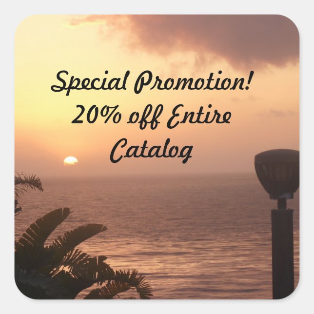 20 % außerhalb des Ozeans Quadratischer Aufkleber (Vorderseite)