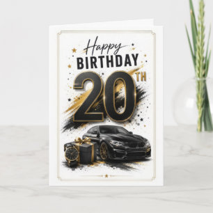 20. Autogeschenk zum Geburtstag Karte