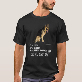 20 Baumwolle 30 Slobber 50 Deutsches Schäferhair T-Shirt