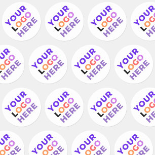 20 Benutzerdefiniertes Firmenlogo   Gebrandet Runder Aufkleber