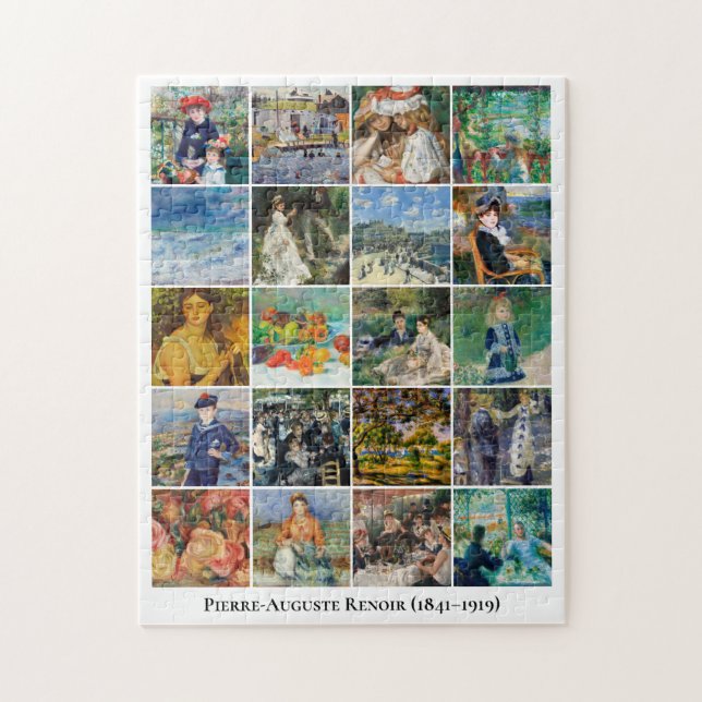 20 Berühmte Gemälde von Pierre Auguste Renoir Puzzle (Vertikal)