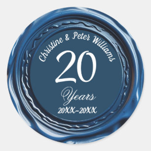 20. China Hochzeit Blue Wax Siegel Sticker