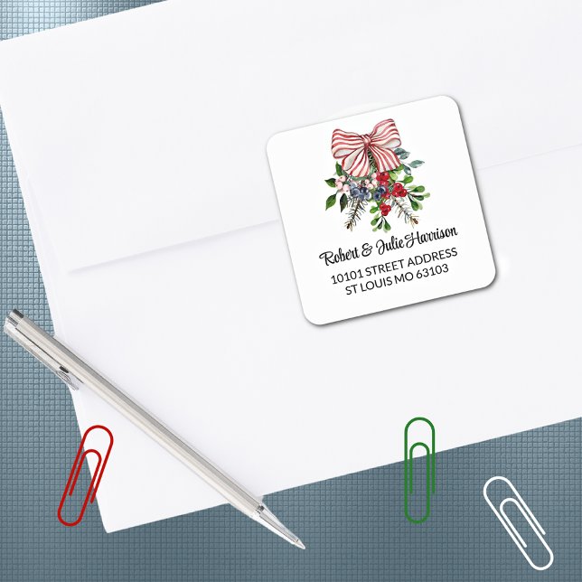 20 Cute Christmas Bouquet Return Address Sticker (Von Creator hochgeladen)