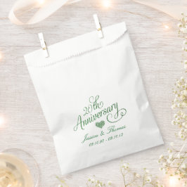 20. Emerald Wedding Jubiläum Gunst Bag Geschenktütchen