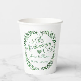 20. Emerald Wedding Jubiläum Pappbecher