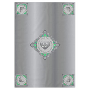 20. Emerald Wedding Jubiläum Tablecloth Tischdecke