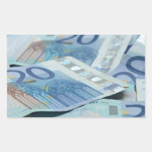 20 Euro-Scheine - Geld Art Rechteckiger Aufkleber
