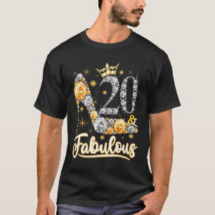 20 & Fabulous 20 Jahre alt 20. Geburtstag Diamond T-Shirt