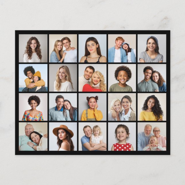 20 Farbkarte/Blatt Papier für Fotocollage bearbeit (Vorderseite)