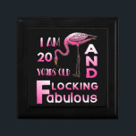 20 Flocking Fabulous Years Pink Flamingo Erinnerungskiste<br><div class="desc">20 Flocking Fabulous Years Pink Flamingo</div>
