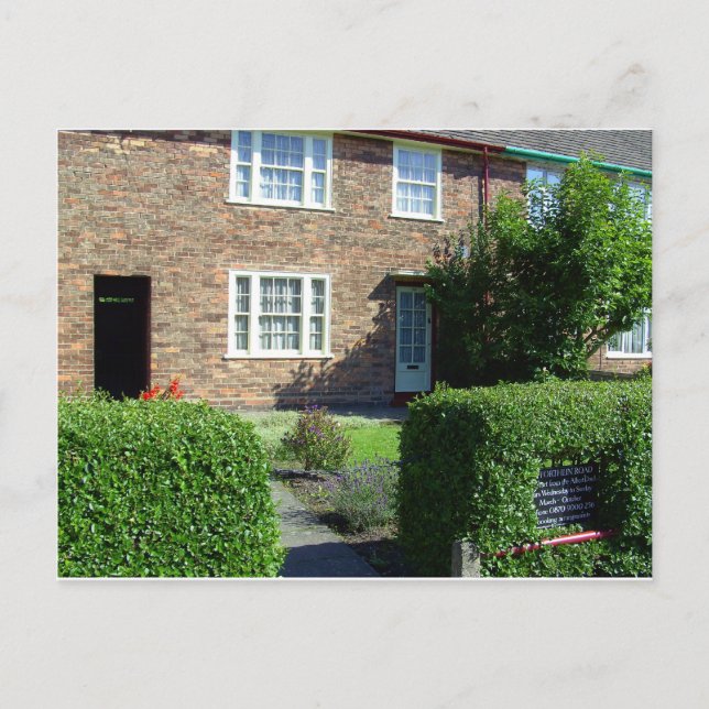 20 Forthlin Road. Zuhause von Paul McCartney Postkarte (Vorderseite)
