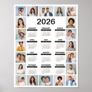 20 Foto-Collage 2024 Jahresübersichtskalender Poster