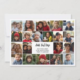 20-Foto-Collage mit Text in der Mitte Feiertagskarte