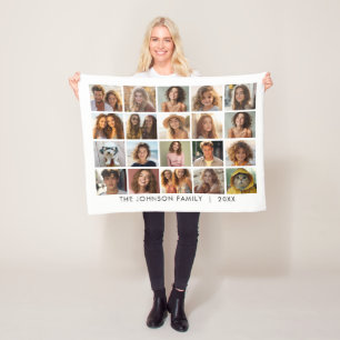 20-Foto-Vorlage Collage mit benutzerdefiniertem Te Fleecedecke
