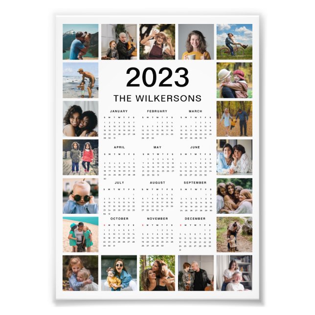 20 FotoCollage 2023 Kalender Foto Erweiterung (Vorne)