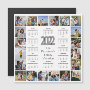 20 Fotocollage Text 2022 Kalender Magnetkarte