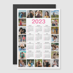 20 FotoCollage US 2023 Kalender Magnetkarte