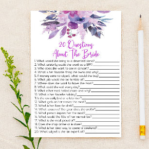 20 Fragen zum Brautparty von Bride Briefpapier