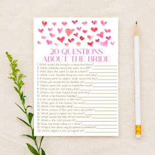 20 Fragen zum Brautparty von Bride Briefpapier