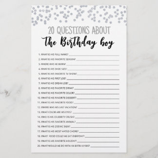 20 Fragen zum Geburtstagsspiel