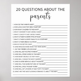 20 Fragen zum Kinderduschspiel der Eltern Poster