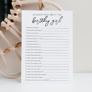 20 Fragen zur Geburtstagskarte Einladung