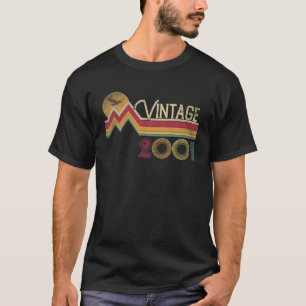 20. Geburtstag 2001 20 Jahre alter Vintager Retro T-Shirt