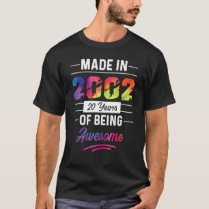 20. Geburtstag 2002 T-Shirts farbenfroh 20 Jahre