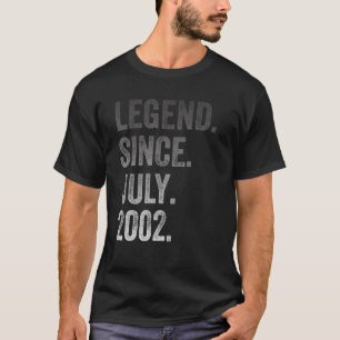20. Geburtstag 20 Jahre alte Legende seit Juli 200 T-Shirt