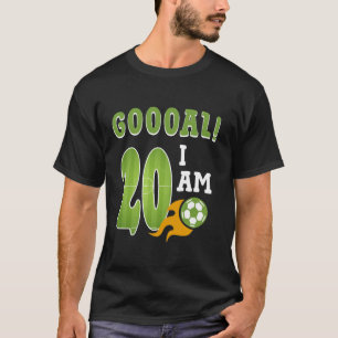 20. Geburtstag Boy Soccer I m 20 Year Old Funny B T-Shirt